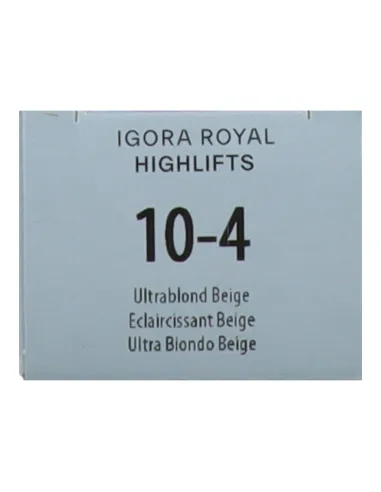 Schwarzkopf Igora Royal Highlifts 10-4 - Rubio Platino Beige 60 ml